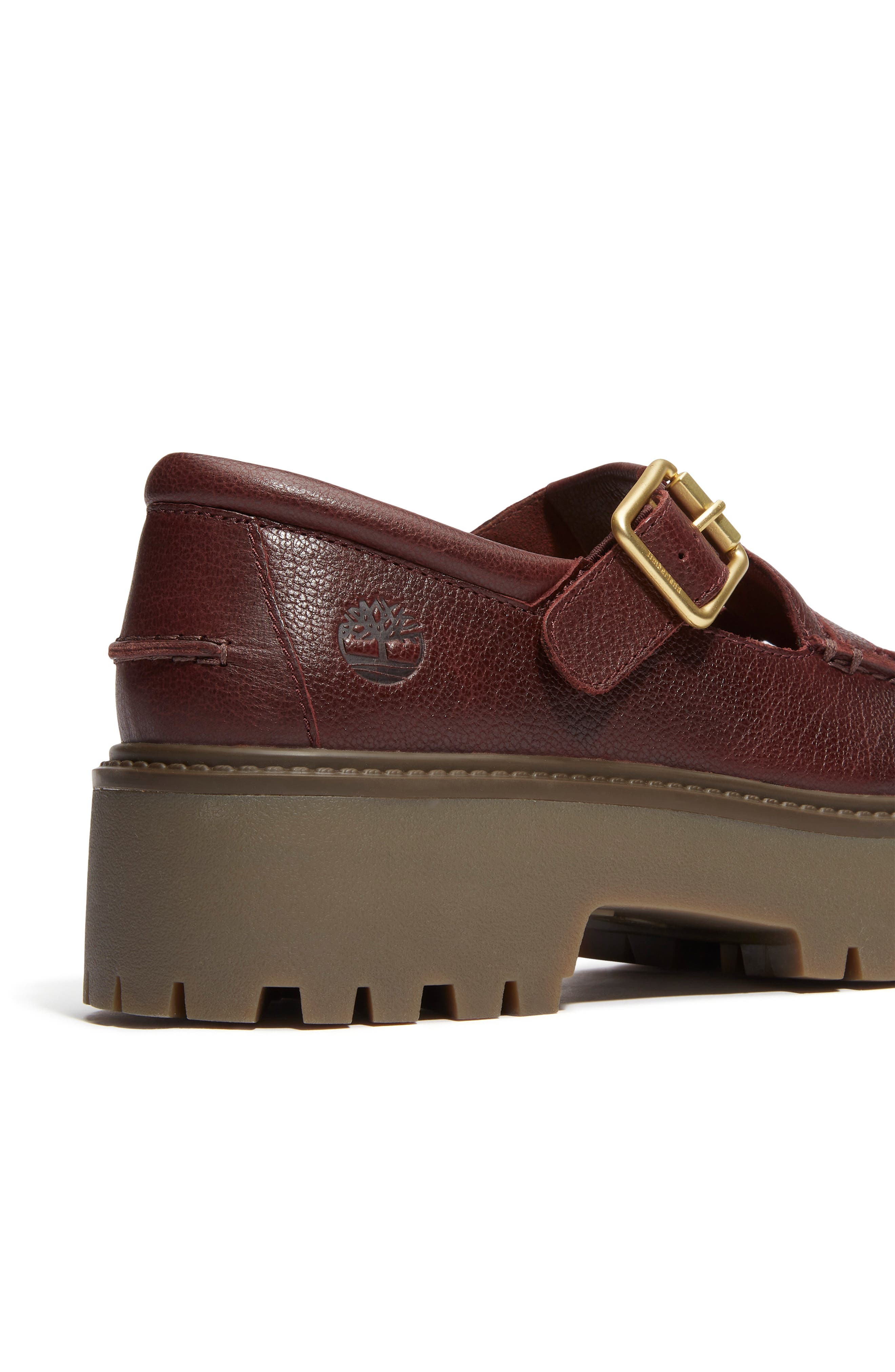 Stone Street Platform Buckle Loafer, Alternate, color, BURGUNDY FULL GRAIN