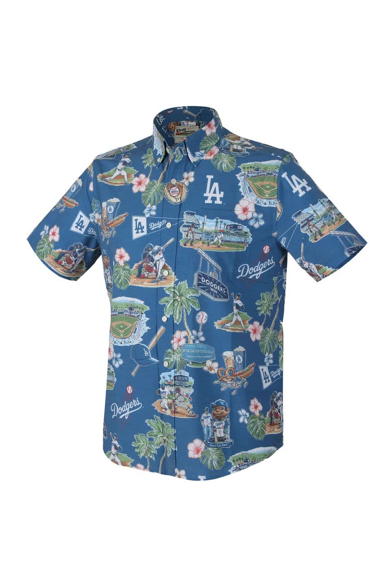 Men's Reyn Spooner  Royal Los Angeles Dodgers Scenic Tri-Blend Performance Button-Up Top, Alternate, color, Royal