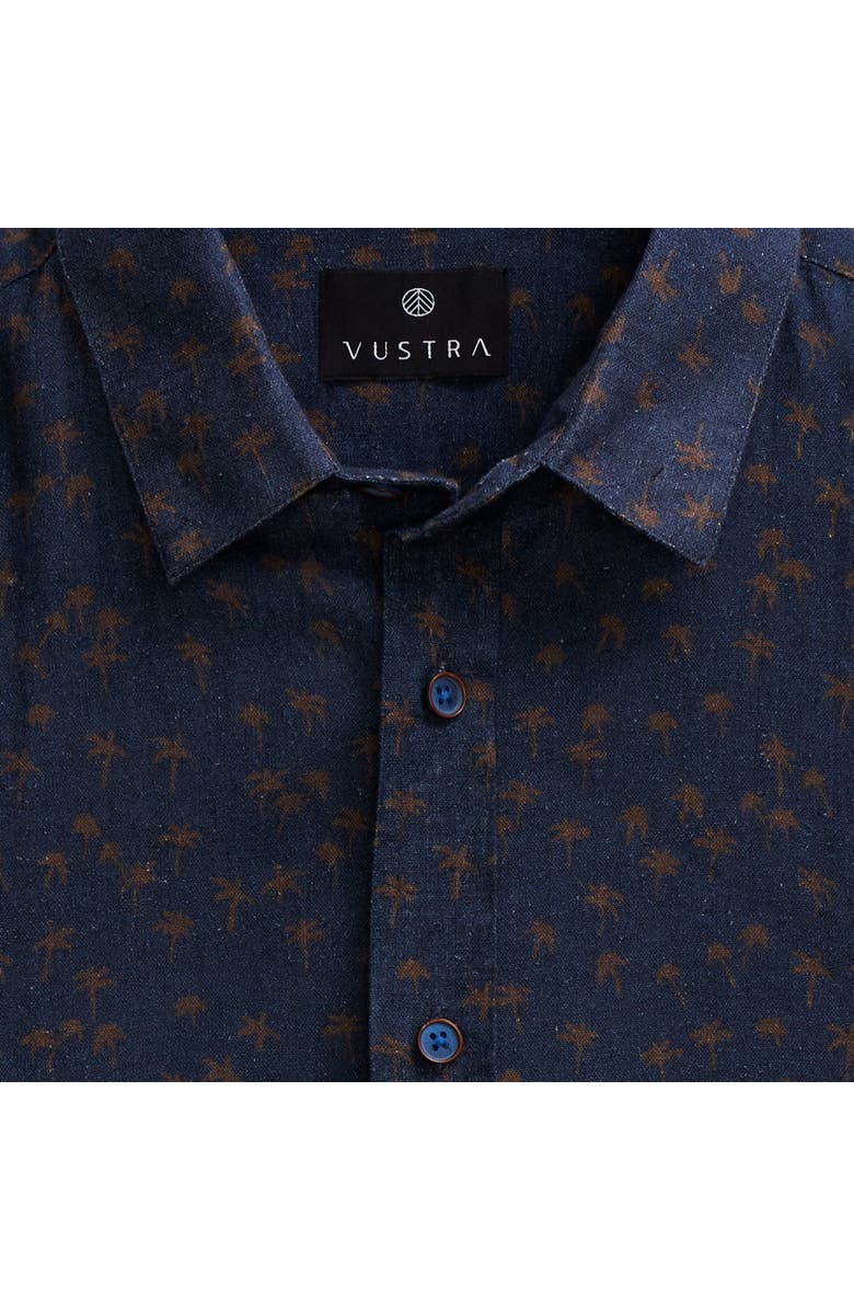 Vustra West Coast Palms Printed Linen Shirt, Alternate, color, 