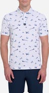 Bad Birdie Let It Fly Skydiver Print Performance Golf Polo