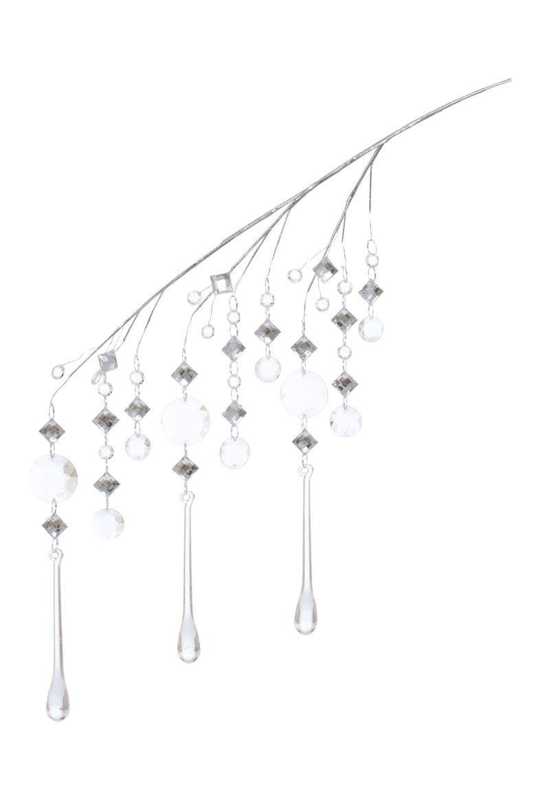 Tear Drop Jeweled  Hanging Spray, Set of 12, Main, color, Clear