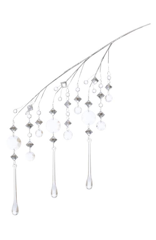 Mark Roberts Tear Drop Jeweled  Hanging Spray, Set Of 12 In Silver