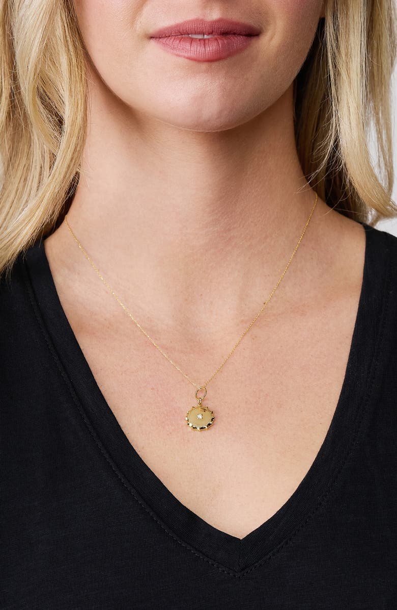 Bony Levy Icon 18K Yellow Gold Diamond Medallion Pendant Necklace, Alternate, color, 18K Yellow Gold