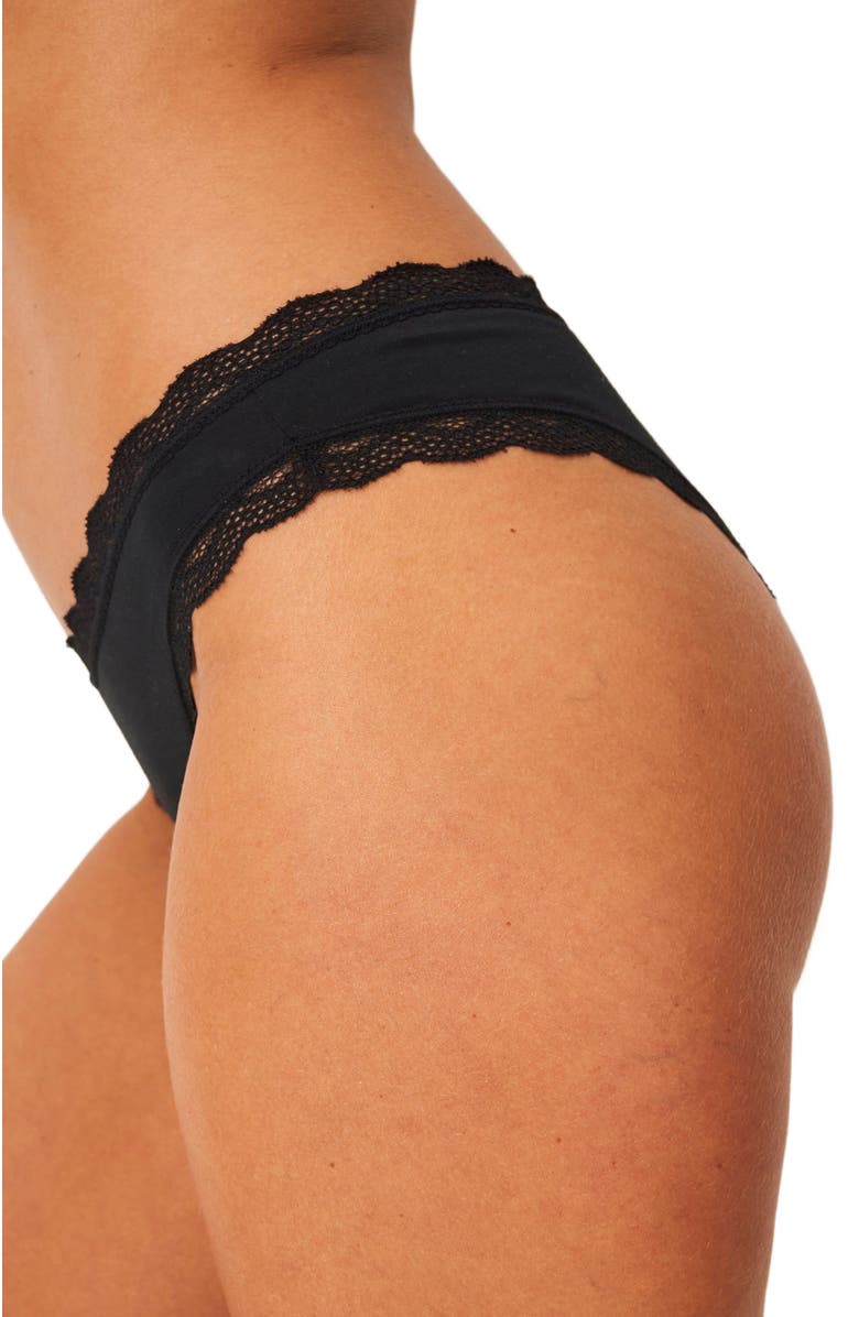 Stripe & Stare Brazilian Four Pack, Main, color, Black