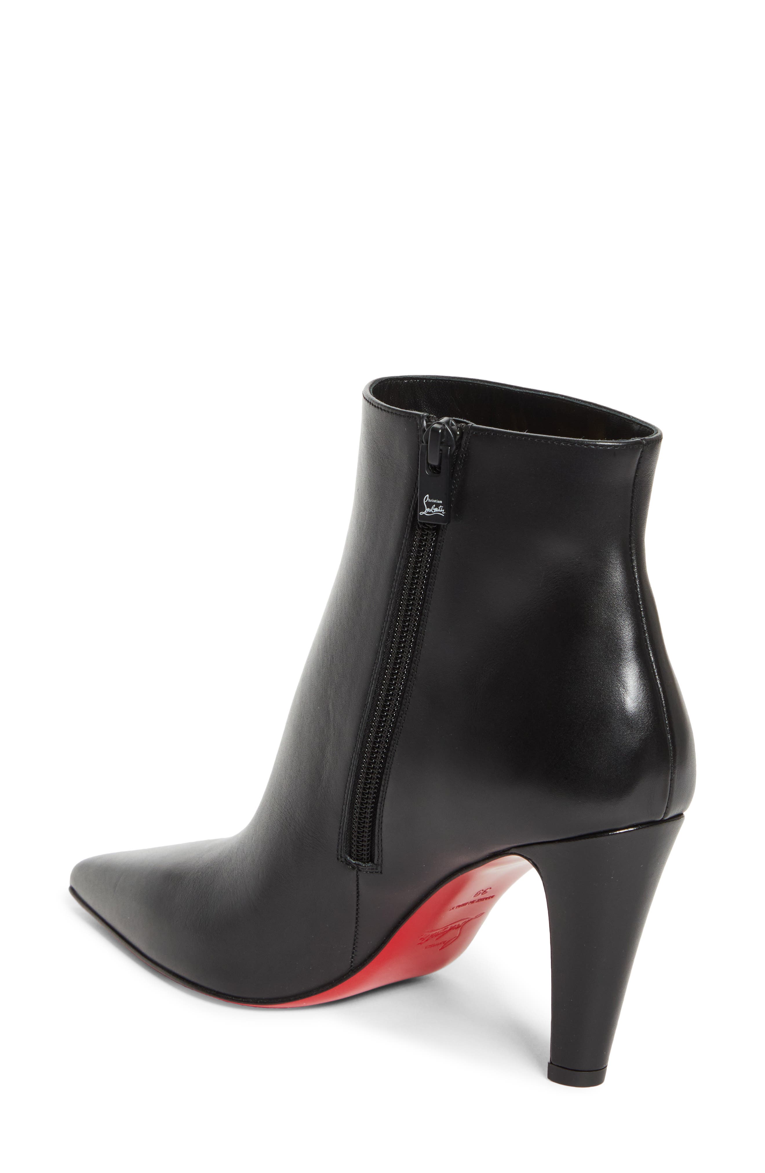 Christian Louboutin Vibella Pointed Toe Bootie, Alternate, color, Black
