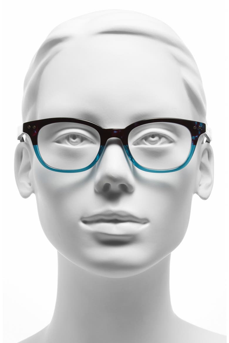 new york rebecca 49mm reading glasses, Alternate, color, SKY BLUE TORTOISE