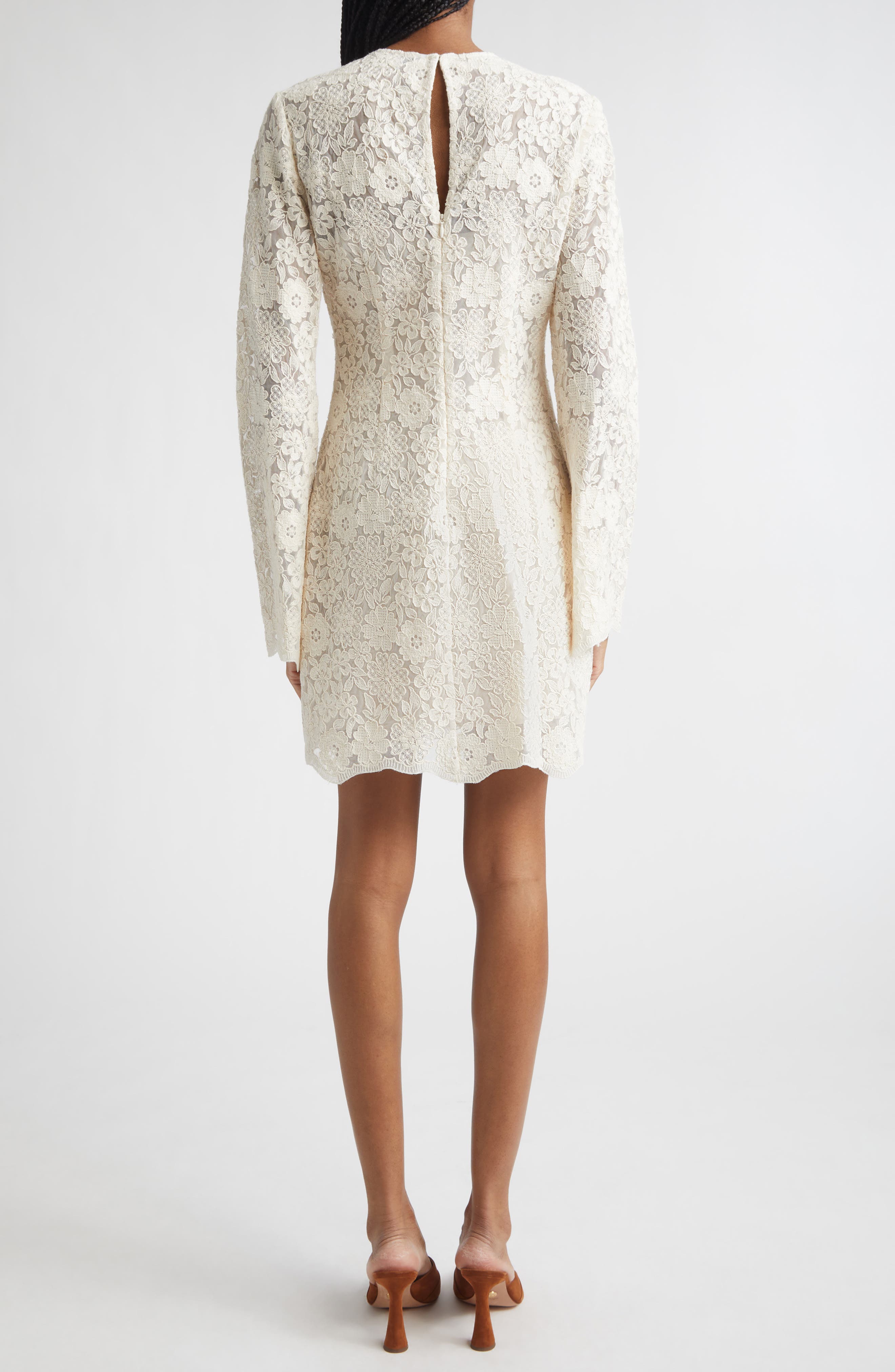 Teresia Long Sleeve Lace Minidress - image 2
