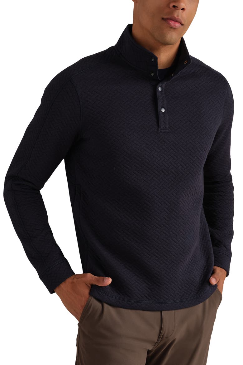 Weekend Quilted Pullover, Main, color, TRUE NAVY