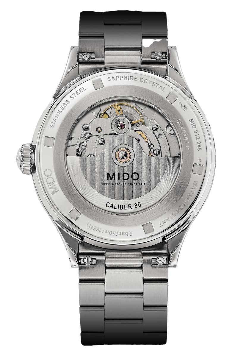 MIDO Multifort Powerwind Bracelet Watch, 40mm, Alternate, color, Blue