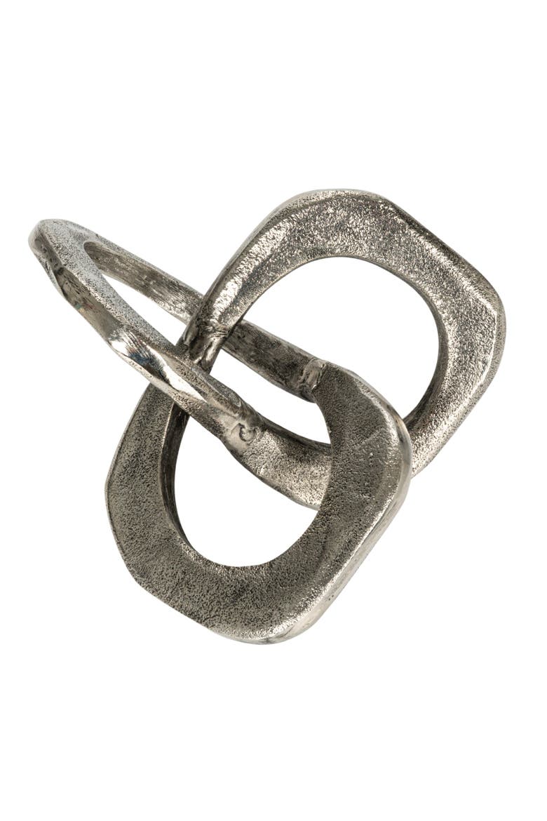 Cast Metal Knot Figurine, Antique Nickel Finish, Main, color, Silver