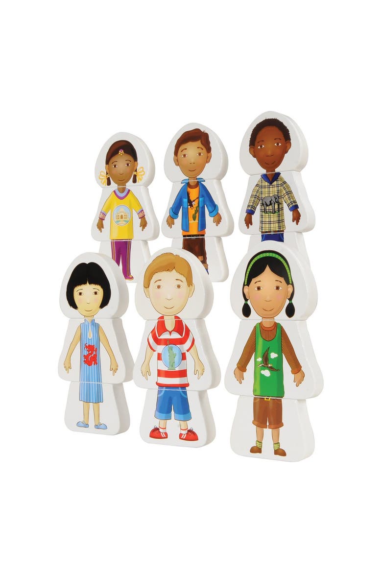 Multicultural Friends Puzzles - Set of 6, Alternate, color, Multicolored
