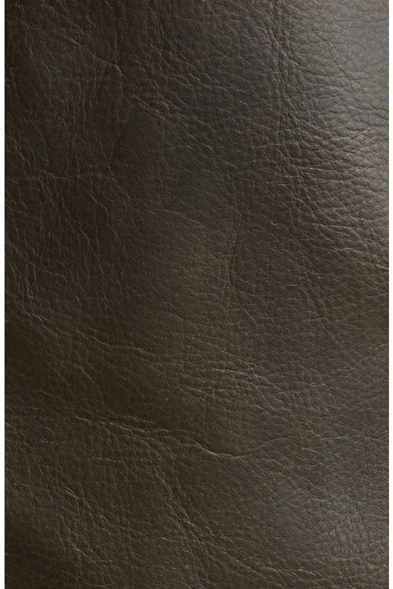 Waxy Cowhide Leather Mechanics Jacket, Alternate, color, OLIVE