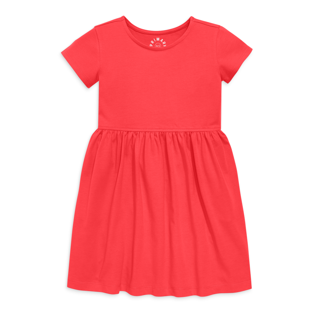 Primary Kids Perfect Pocket Dress In Strawberry