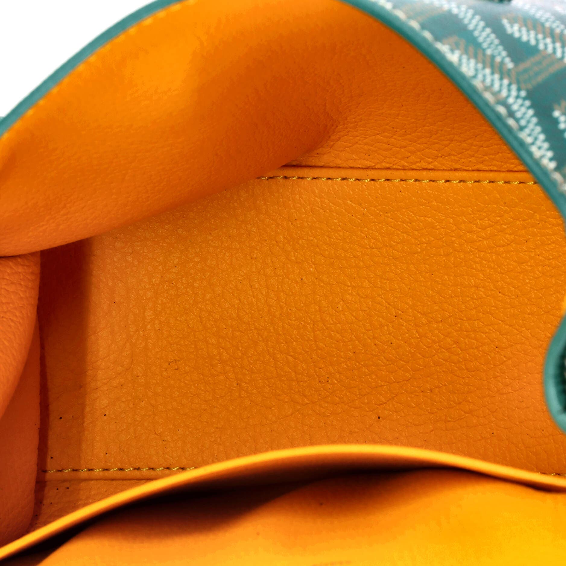 Pre-Owned Goyard Saigon Top Handle Bag Coated Canvas with Leather Mini, Alternate, color, Green