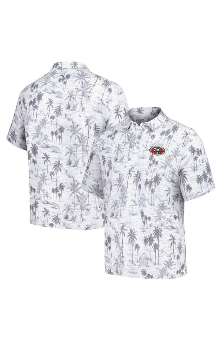 Tommy Bahama Men's Tommy Bahama Gray San Francisco 49ers Cabana Shores IslandZone Tri-Blend Polo, Alternate, color, 