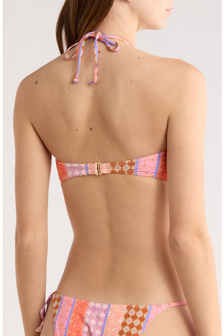 Move Your Spirit Drew Bikini Top, Alternate, color, CORAL MULTI