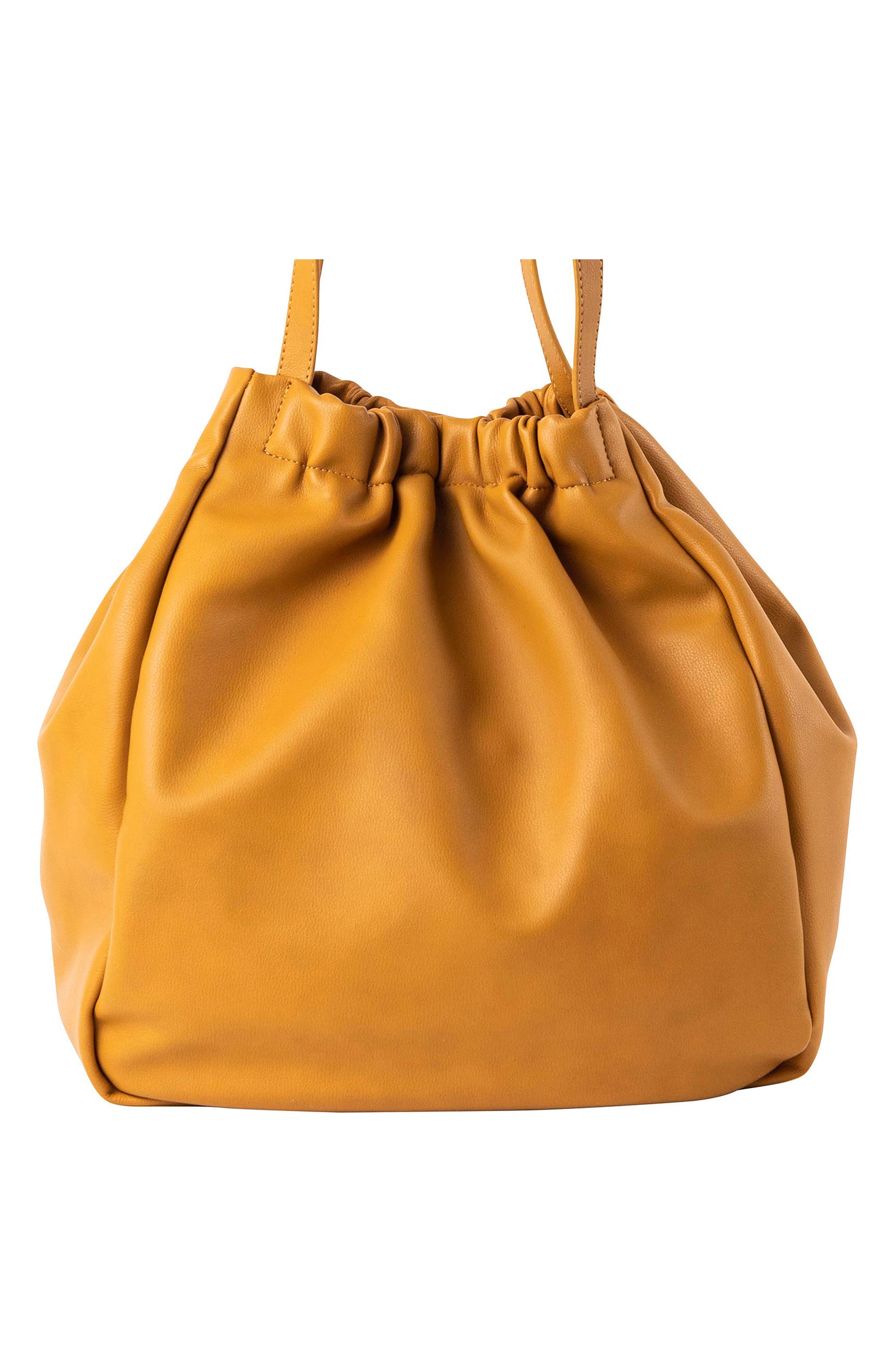 Urban Originals Paradise Vegan Leather Tote, Alternate, color, Mustard