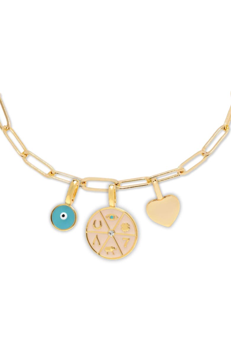 Emma Rae Lucky Multi Charm Necklace, Alternate, color, 