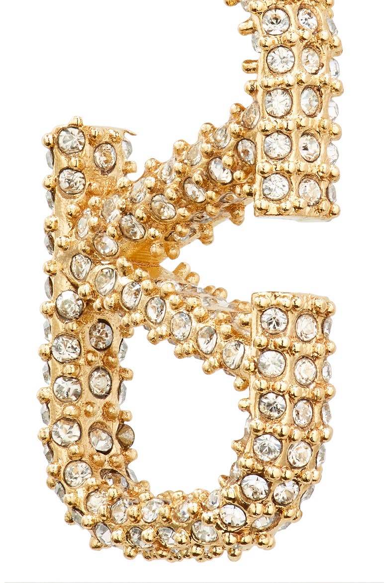 VLOGO Crystal Drop Earrings, Alternate, color, ORO 18/ CRYSTAL SILVER SHADE