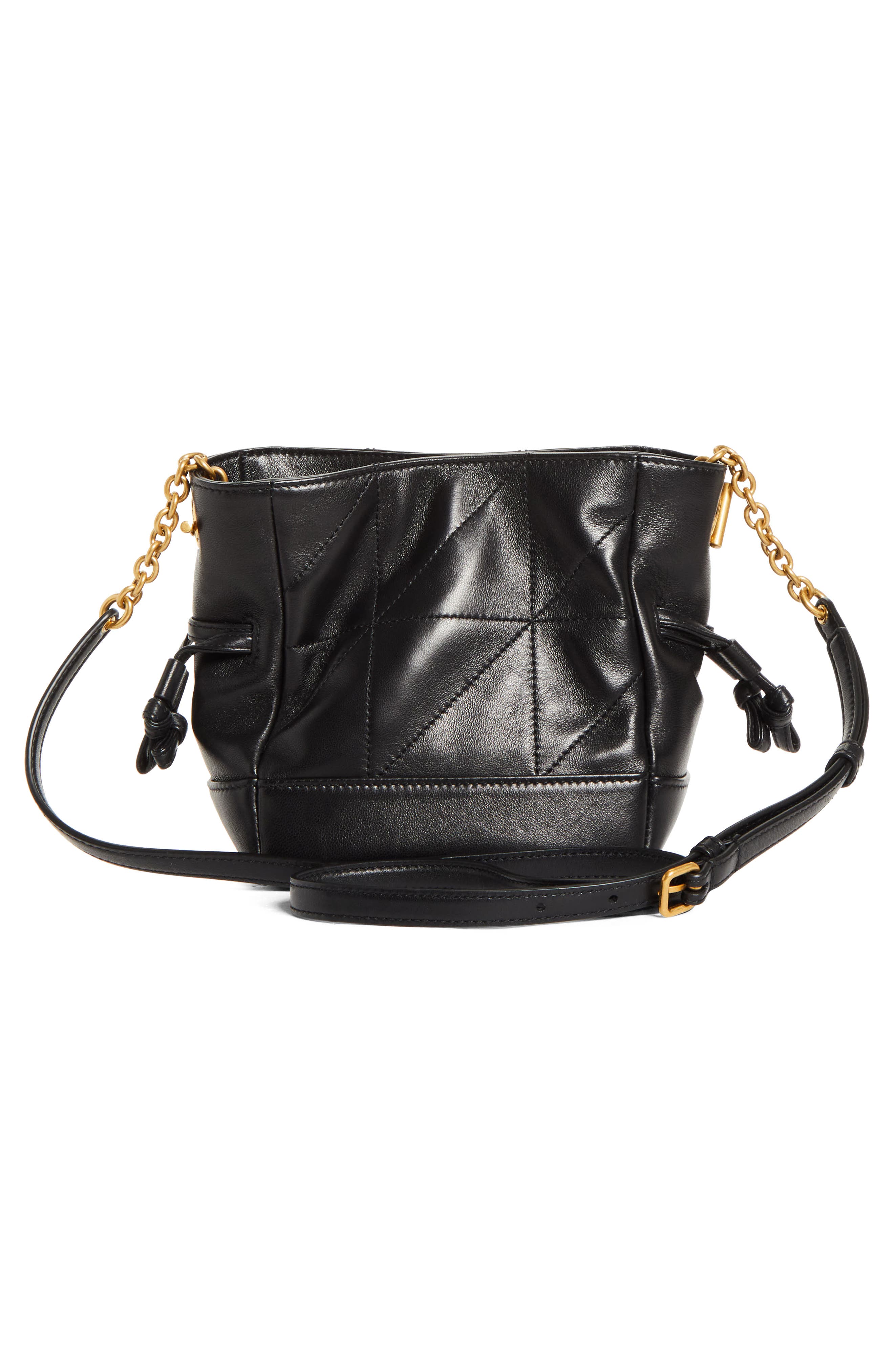 Saint Laurent Mini Jamie Leather Shoulder Bag, Alternate, color, Noir