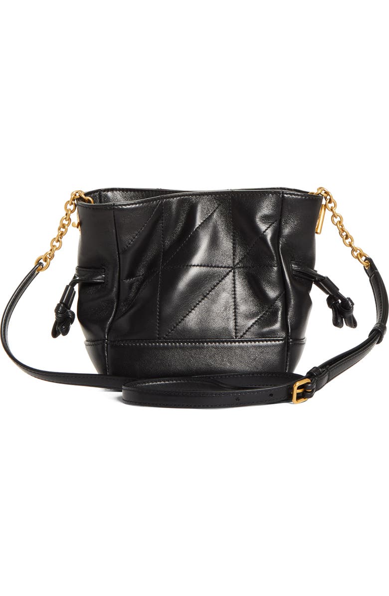 Saint Laurent Mini Jamie Leather Shoulder Bag, Alternate, color, Noir