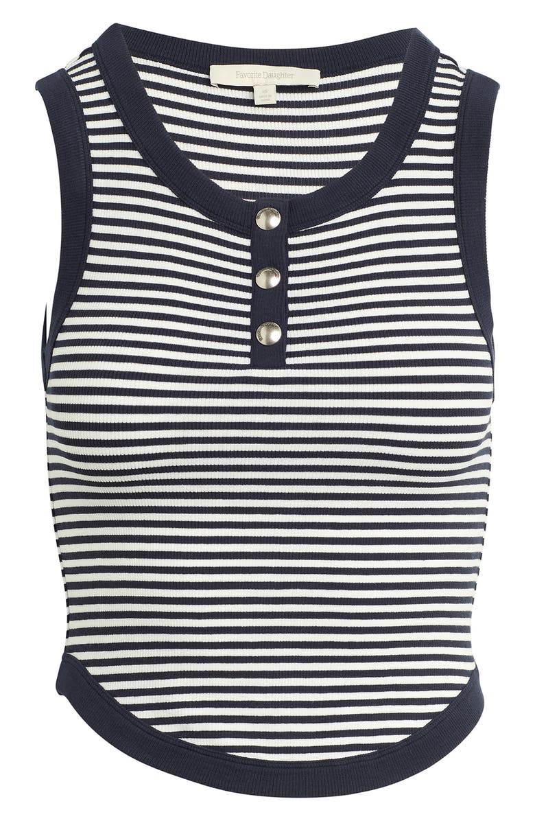 Favorite Daughter The Foundation Stripe Rib Tank, Alternate, color, Navy/ White Stripe
