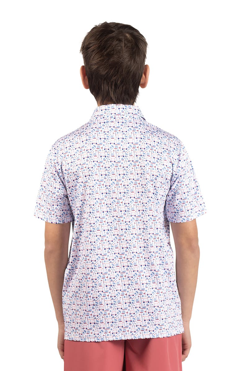 TailorByrd Kids' Hole in One Knit Polo, Alternate, color, White