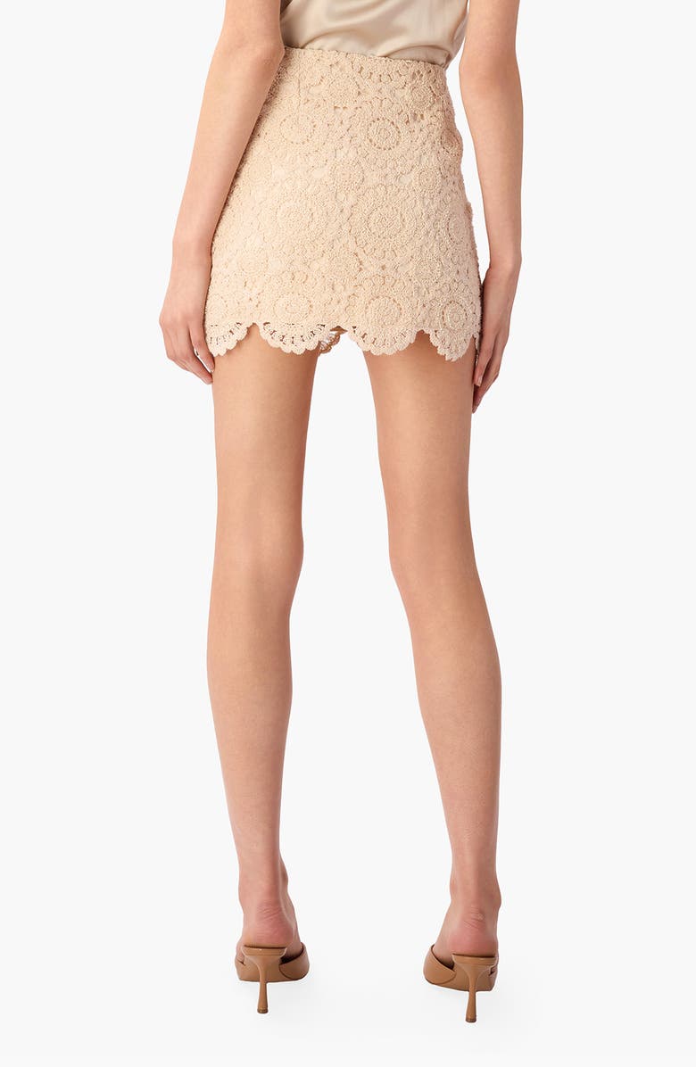 CAMI NYC Demeter Cotton Lace Miniskirt, Alternate, color, Bone
