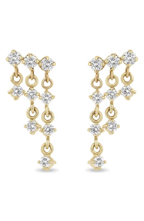 Waterfall Diamond Drop Earrings