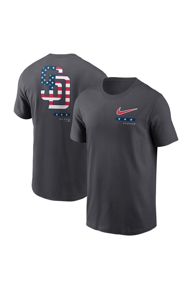 Men's Nike Anthracite San Diego Padres Americana T-Shirt, Alternate, color, Anthracite