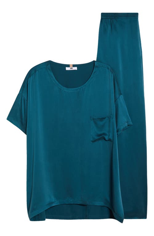 Lunya Washable Silk Pajamas In Blue