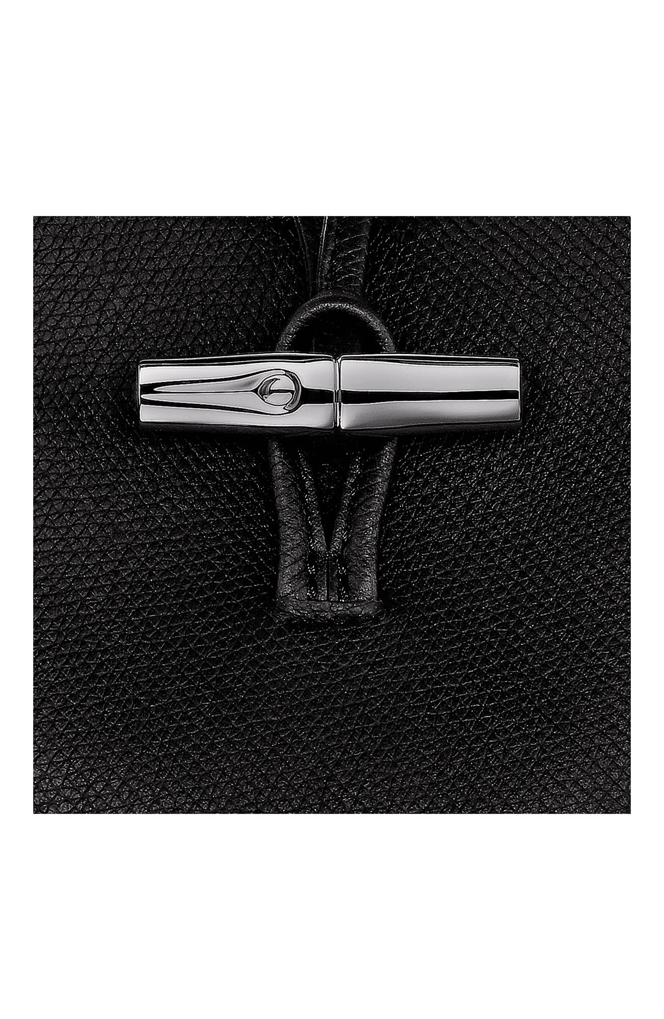 Longchamp Extra Small Le Roseau Bucket Bag, Alternate, color, Black