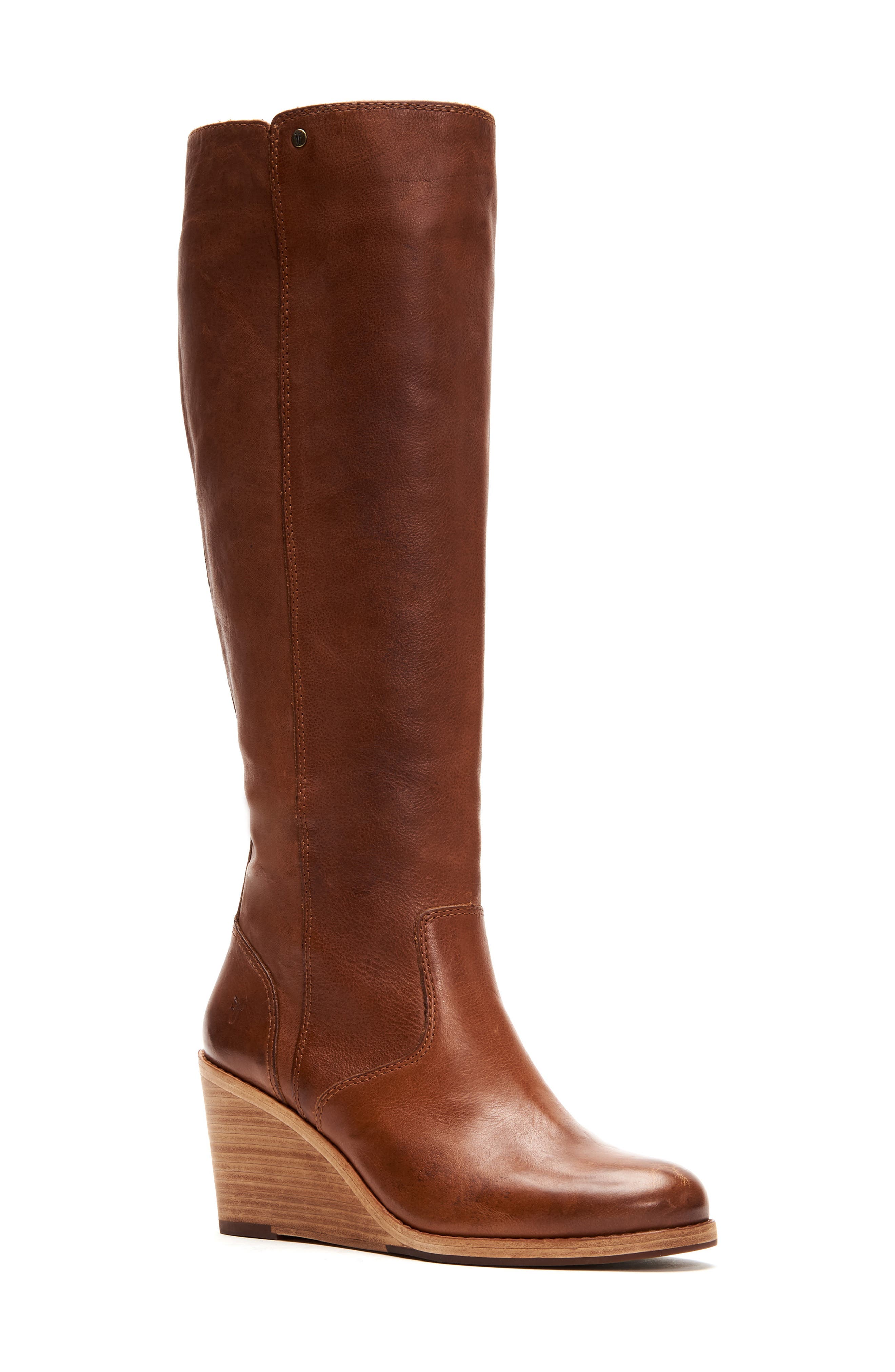 Frye Emma Knee High Wedge Boot, Main, color, 