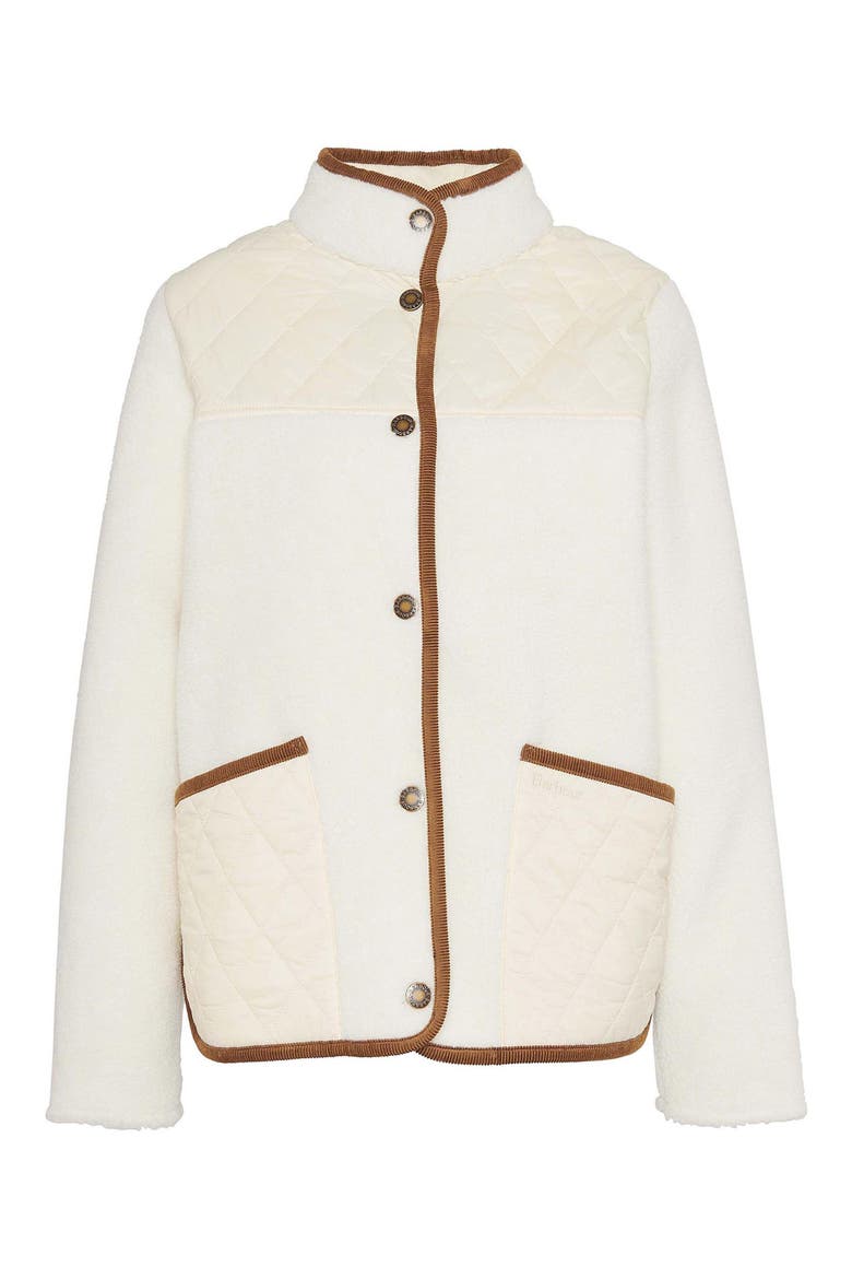 Brambles Mixed Media Faux Shearling Jacket, Alternate, color, WINTER PEARL BEIGE