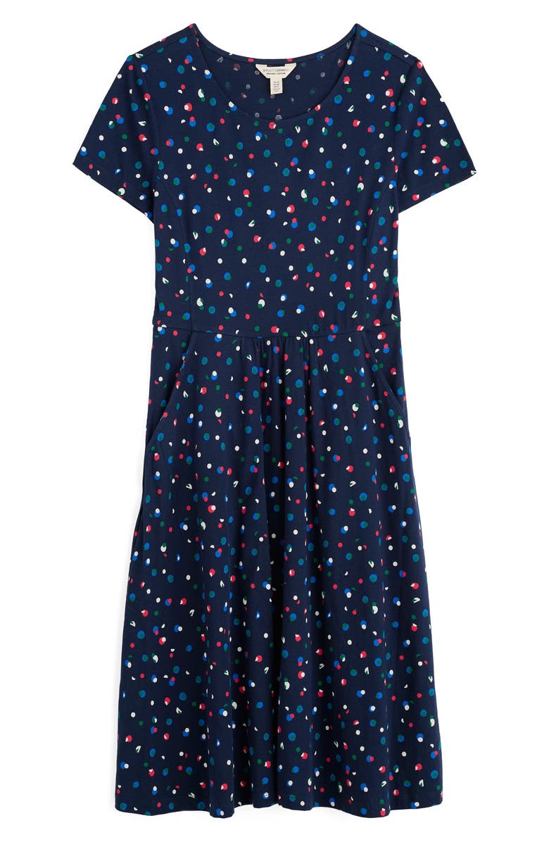 Seasalt Cornwall April Spot Print Stretch Organic Cotton Dress, Alternate, color, Abstract Spot Mix