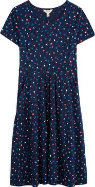 Seasalt Cornwall April Spot Print Stretch Organic Cotton Dress