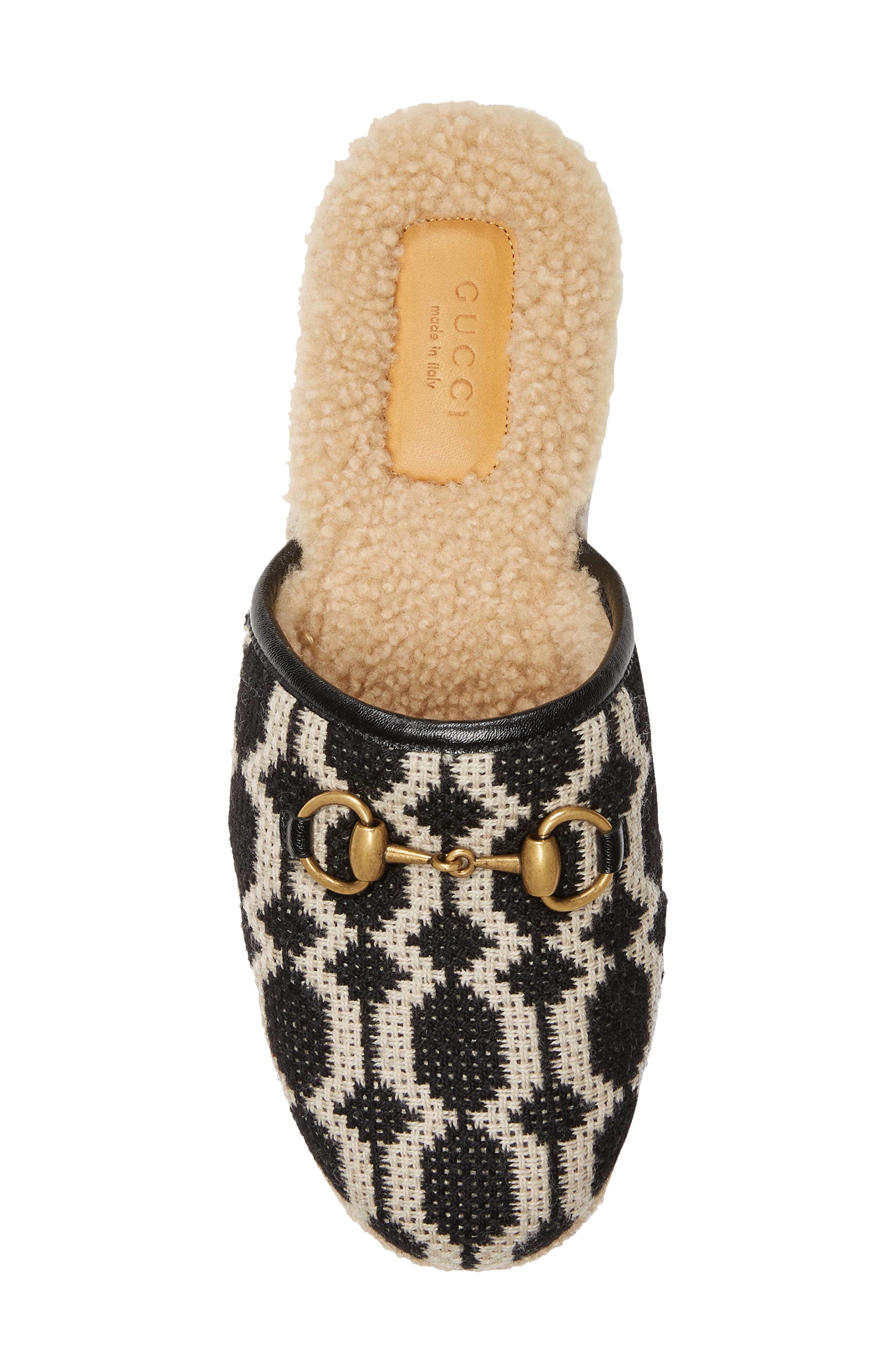 Gucci Fria Genuine Shearling Lined Mule, Alternate, color, 