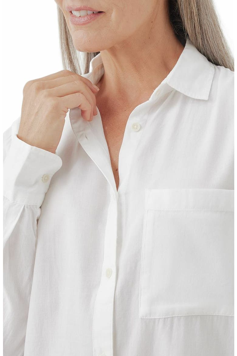 Organic Cotton Sunset Lightweight Cotton Classic Shirt, Alternate, color, White