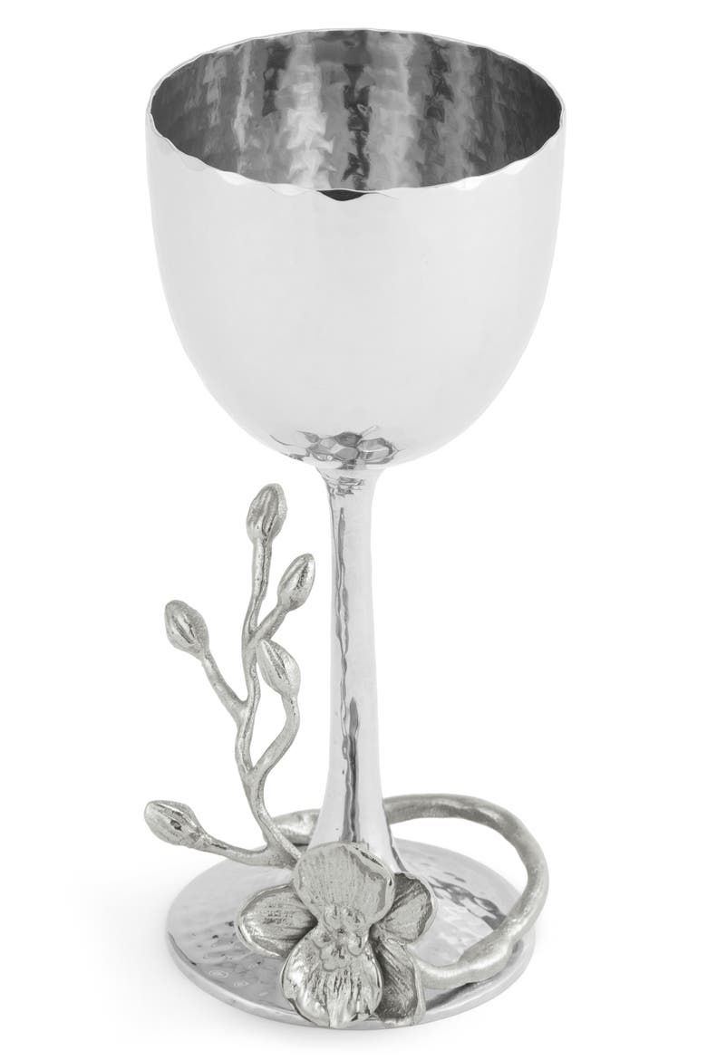 White Orchid Kiddush Cup, Alternate, color, SILVER