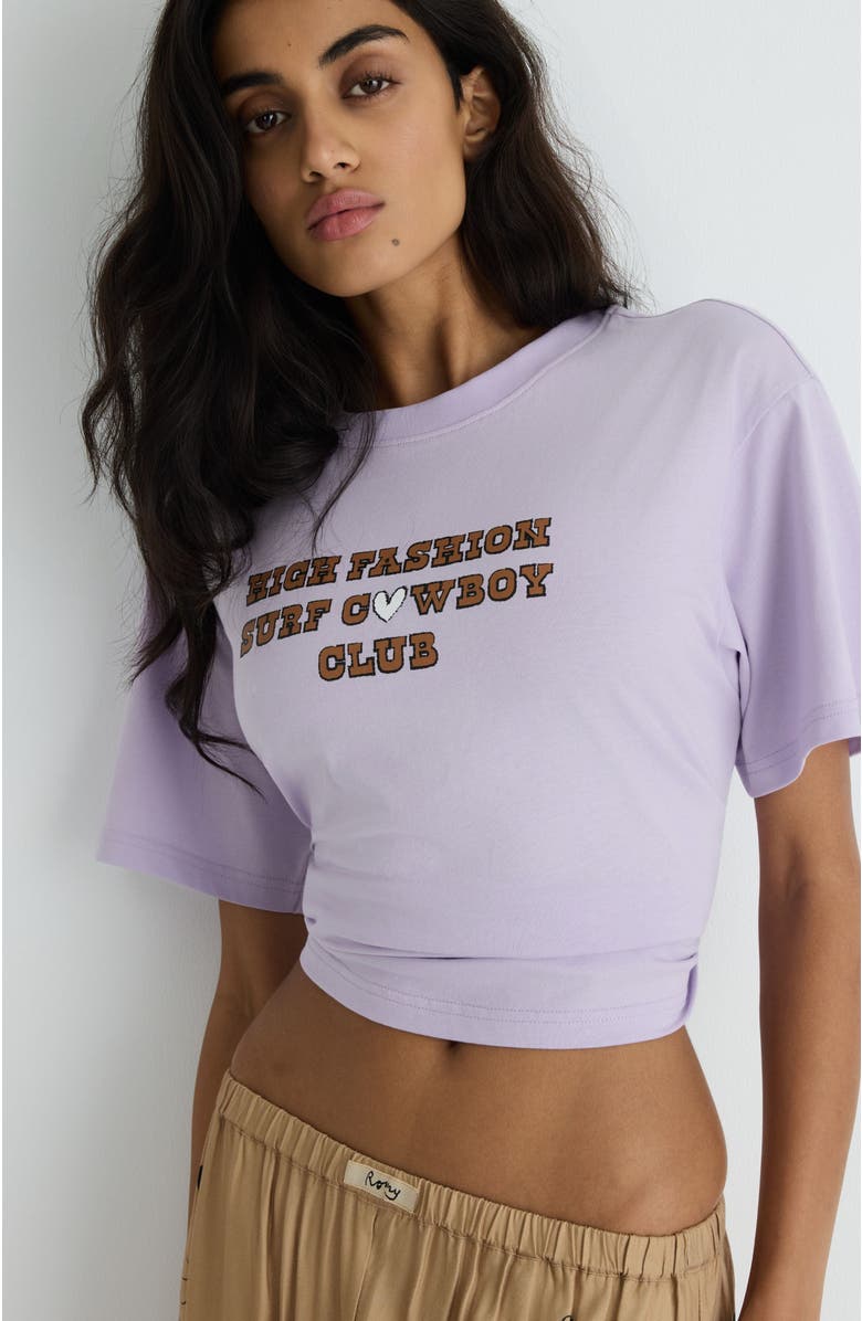 Romy Cowboy Club Tee, Alternate, color, Lilac Print