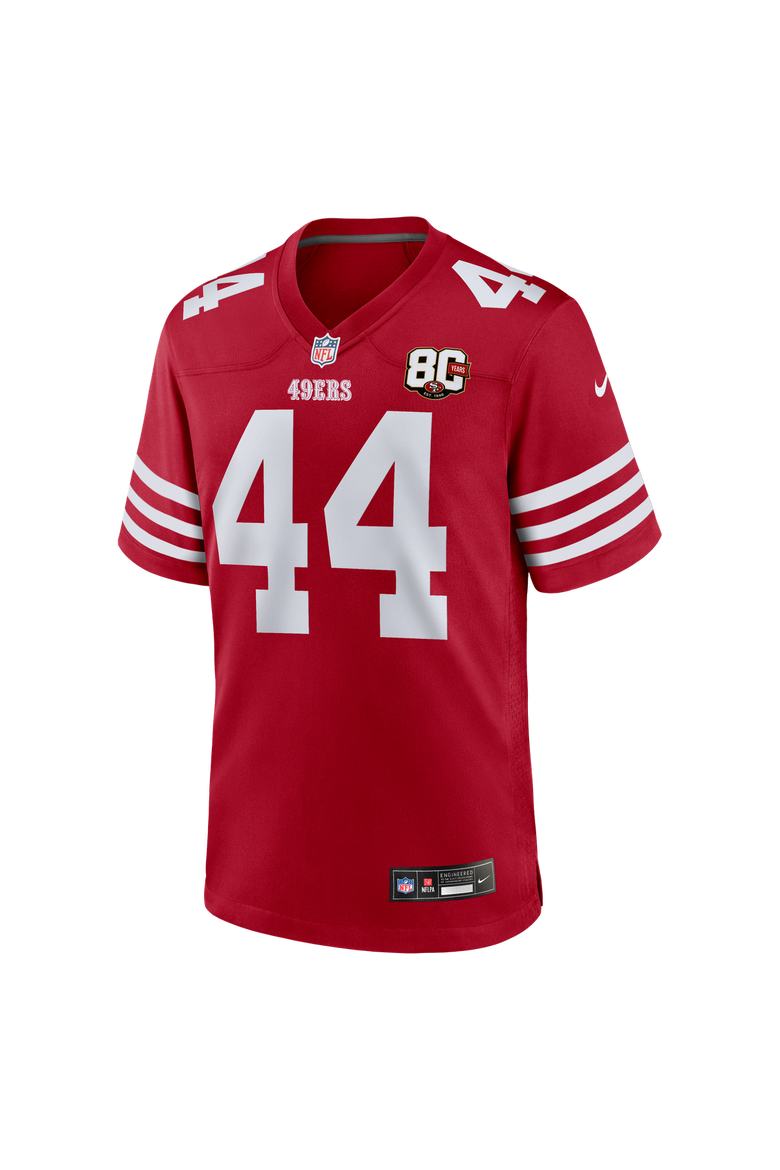 Men's Nike Kyle Juszczyk Scarlet San Francisco 49ers 80th Anniversary Game Jersey, Alternate, color, Scarlet