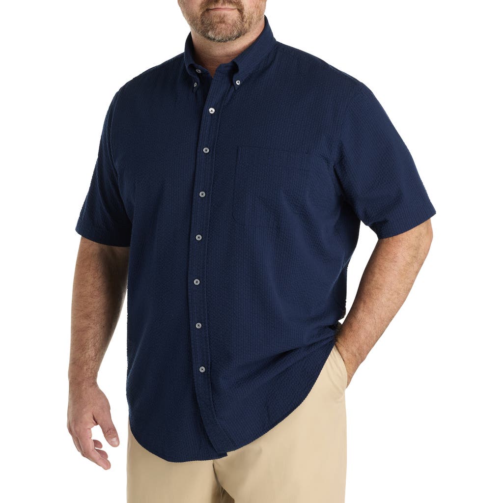 Brooks Brothers Big & Tall Seersucker Sport Shirt In Blue