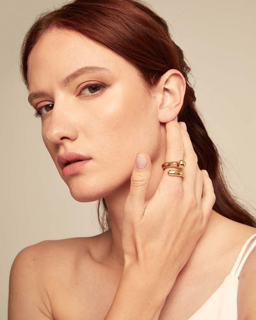 Unode50 Nail Swivel Ring In Gold