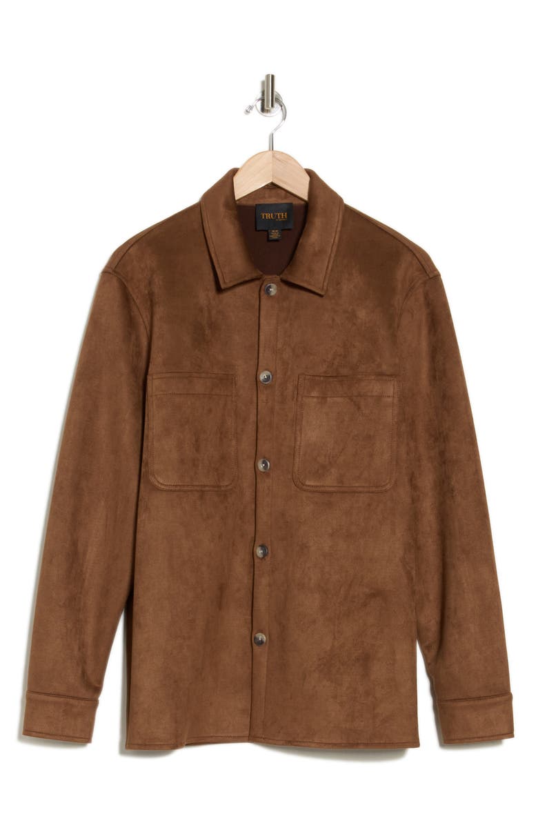 TRUTH Faux Suede Shirt Jacket, Alternate, color,