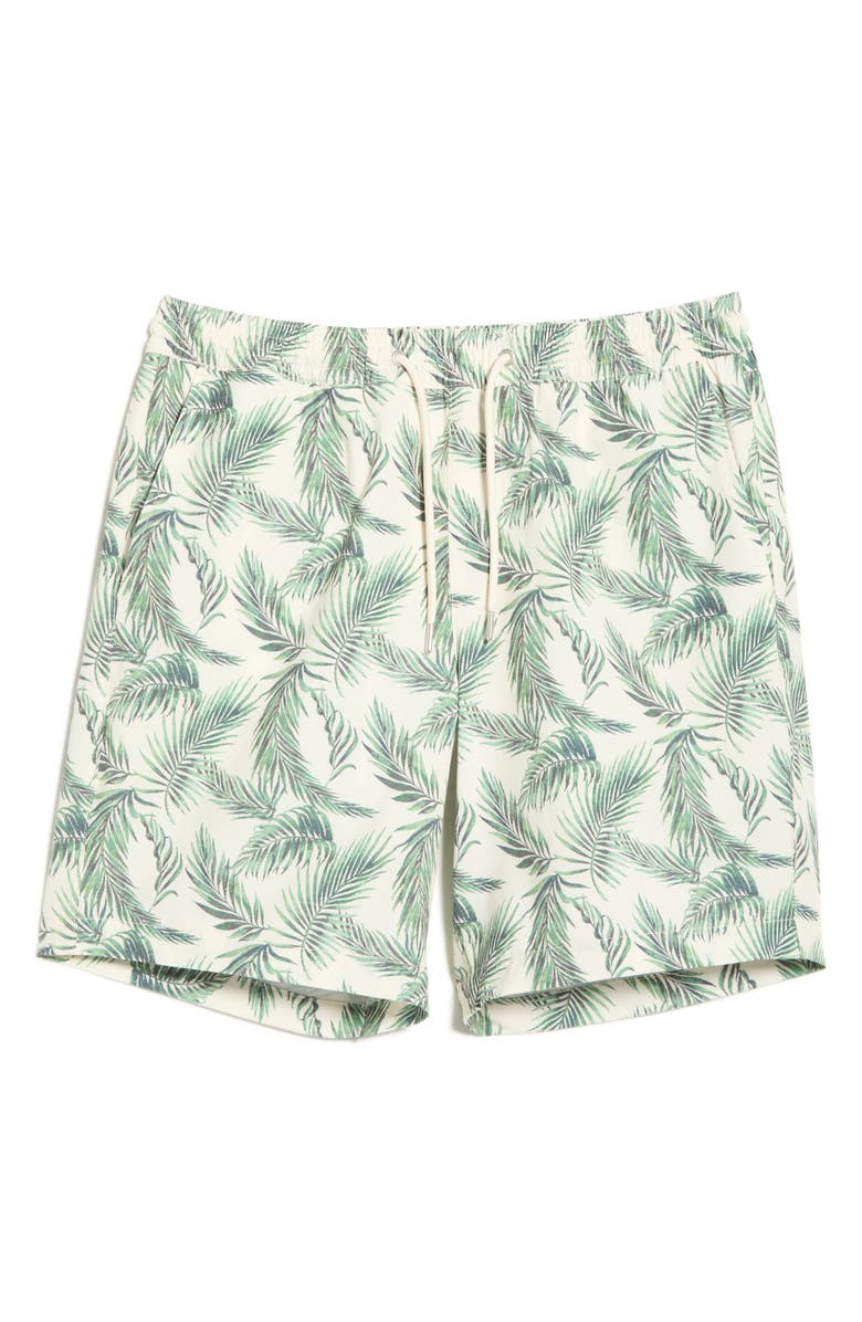 Nordstrom 7-Inch Volley Swim Shorts, Main, color, White Bone Floating Fronds