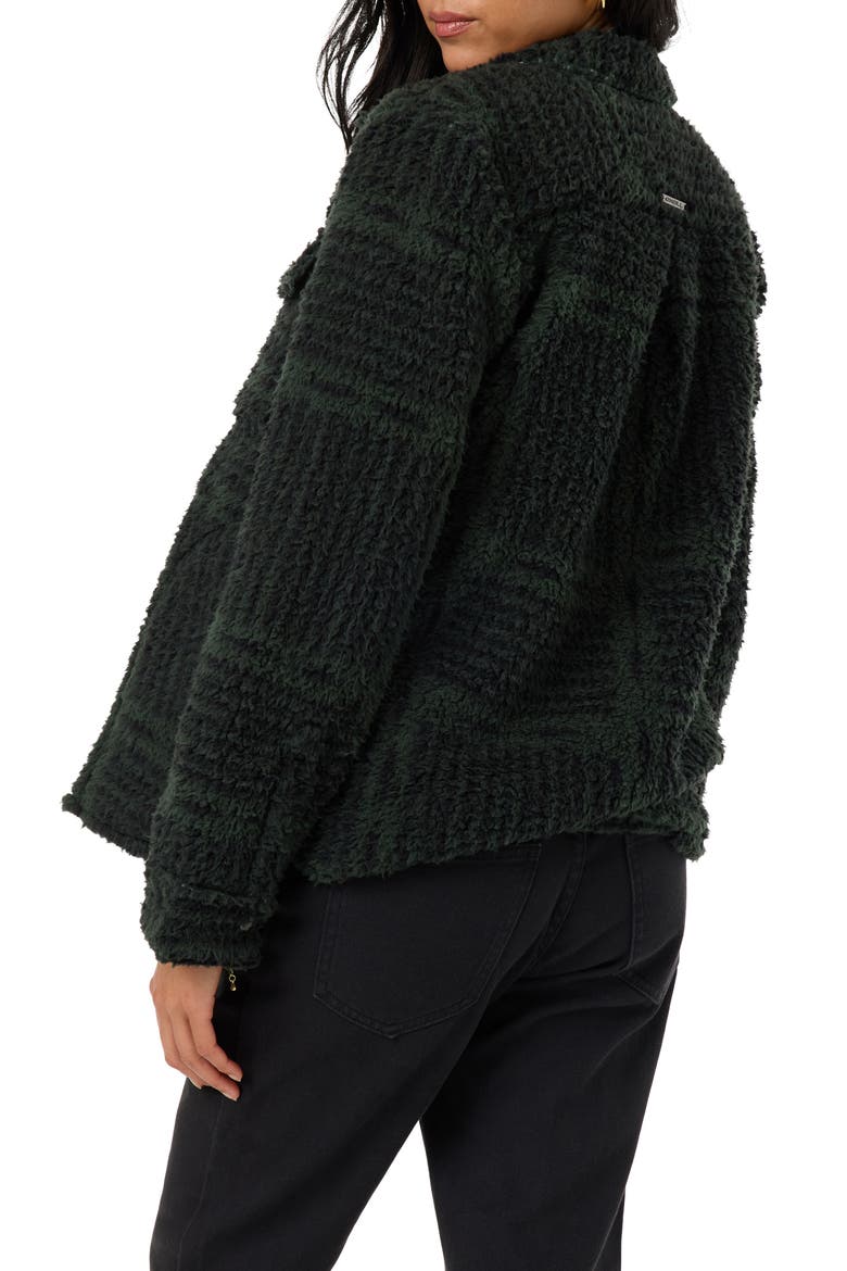 Zuma High Pile Plaid Shirt Jacket, Alternate, color, HUNTER GREEN