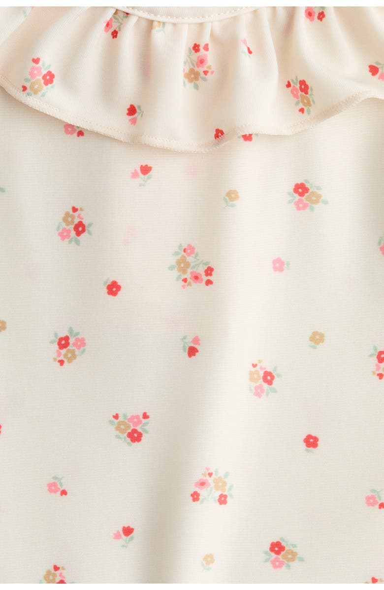 H&M Upf 50 Swim Top, Alternate, color, Cream/Floral