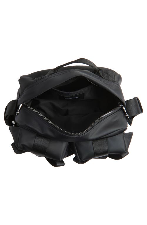 Simone Rocha Beaded Classic Bow Nylon Crossbody Camera Bag In Black/jet2