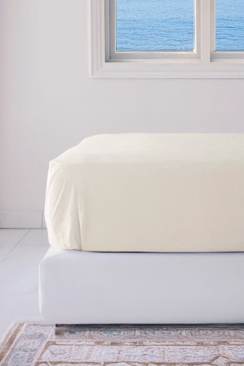 Bedvoyage Luxury 100% Viscose Cooling Fitted Sheet In Ivory