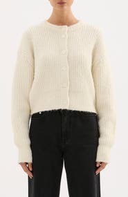 Nude Lucy Nixon Cropped Cardigan
